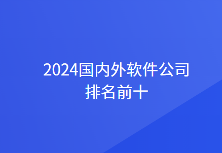 国内外十大软件技术公司排行