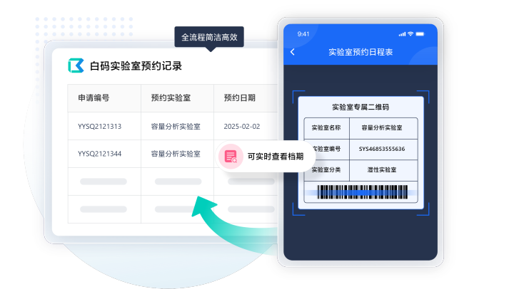白码实验室预约管理系统功能特点: 扫码极速预约实验室